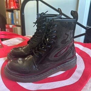 Dr. Martens Black Patent Leather Combat Boots